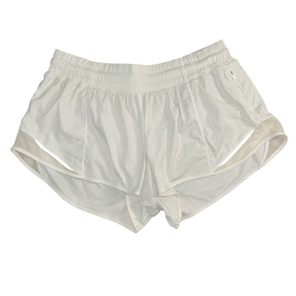 Lululemon Hotty Hot 2.5” Running Shorts Women’s Size 8 Reg White/Gray Active - Picture 1 of 10